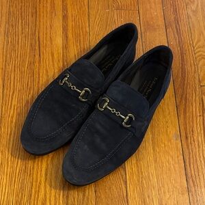 To Boot Dark Blue Loafers with Metal Accent